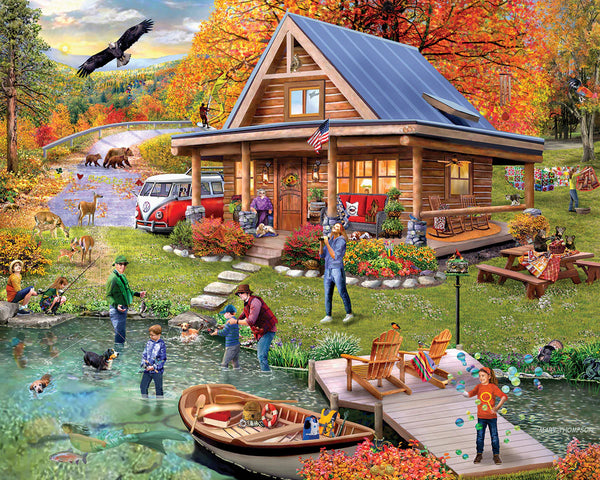 1000 Pc Puzzle-Cabin Vacation Seek & Find