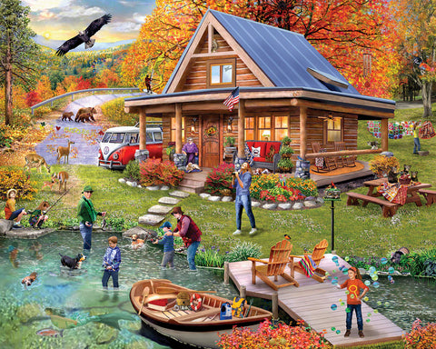 1000 Pc Puzzle-Cabin Vacation Seek & Find