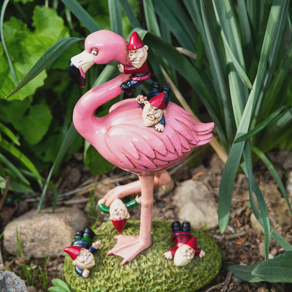 pink flamingo Garden Gnome