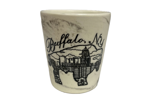 Buffalo Skyline Marble Shot Glass