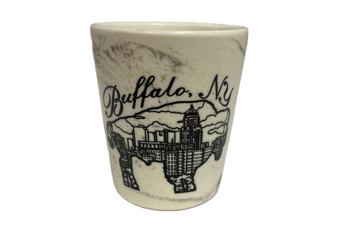 Buffalo Skyline Marble Shot Glass