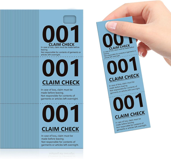 Mandarin Triplicate Coat Check Tickets-1 thru 1000