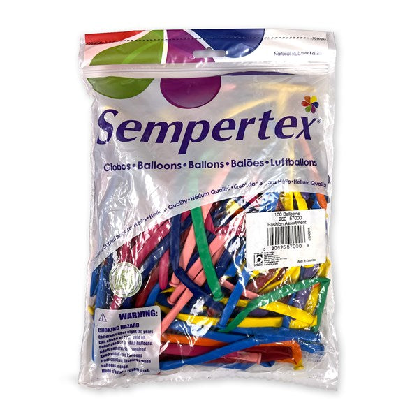 Sempertex  260 Fashion Assortment -100 Balloons