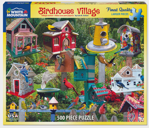 500 pc Puzzle - Birdhouse Village