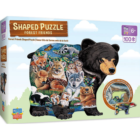 100 pc Shaped Puzzle - Forest Friends