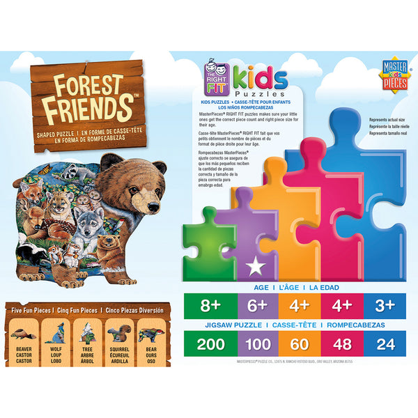100 pc Shaped Puzzle - Forest Friends