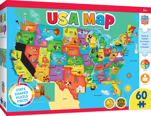 USA Map (kids) - 60 pc