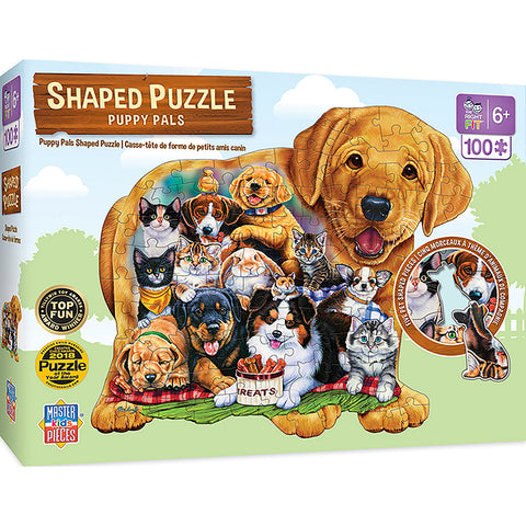 100 pc Shaped Puzzle - Puppy Pals