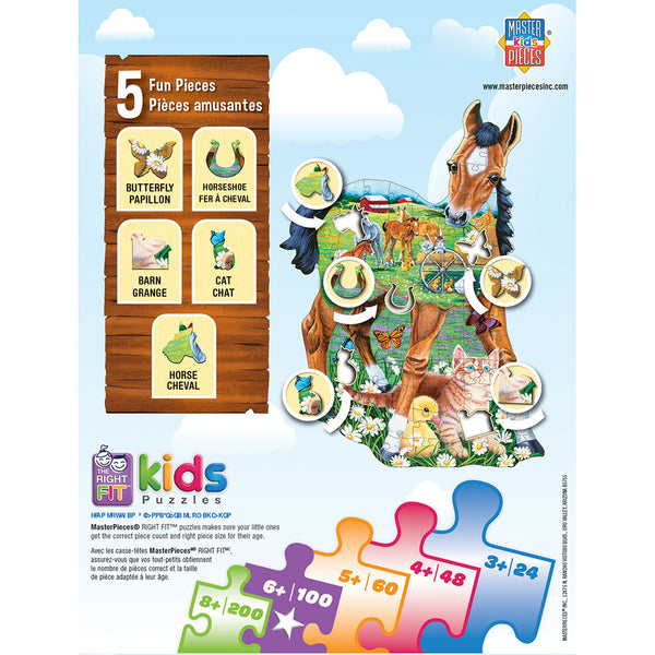 100 pc Shaped Puzzle - Pony Playtime
