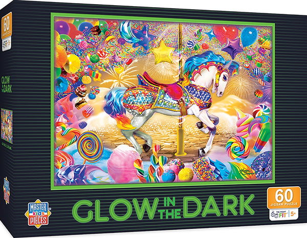 60 Piece Puzzle - Glow in The Dark - Carousel Dreams