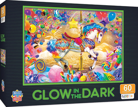 60 Piece Puzzle - Glow in The Dark - Carousel Dreams