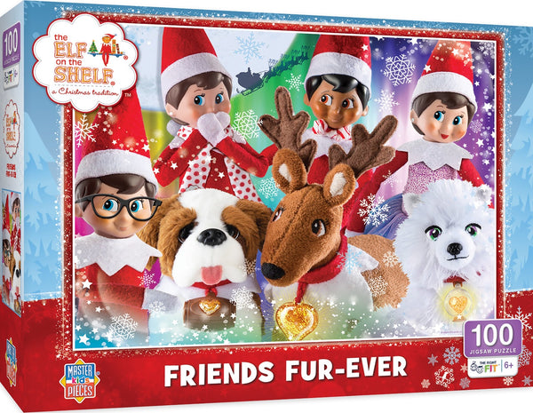 100 pc Puzzle- Elf on a Shelf Friends Fur-ever