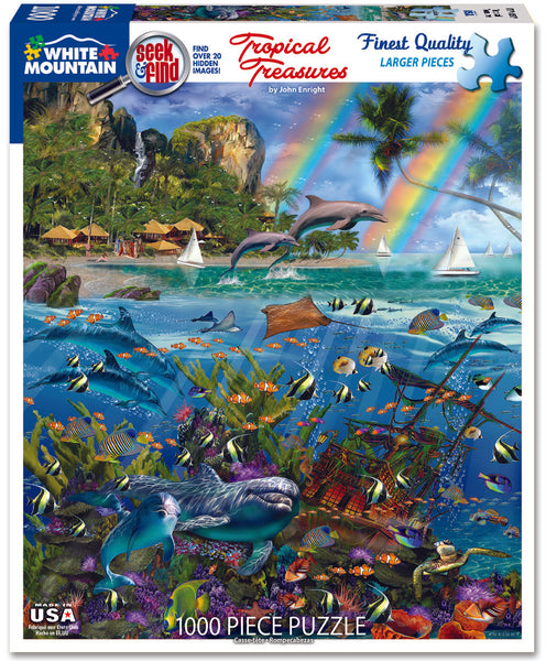 1000 Piece Jigsaw Puzzle - Tropical Treasures Seek and Find Puzzle