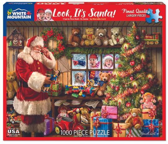 1000 pc Puzzle - Look It's Santa