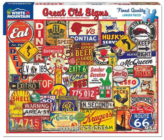 1000 Piece Puzzle - Great Old Signs