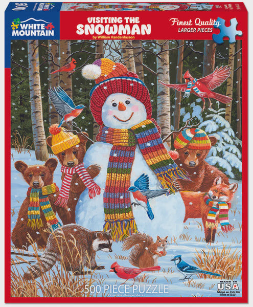500 pc Puzzle - Visiting the Snowman