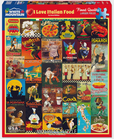 1000 pc Puzzle - I Love Italian Food