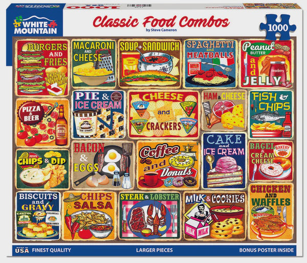 1000 pc Puzzle - Classic Food Combos