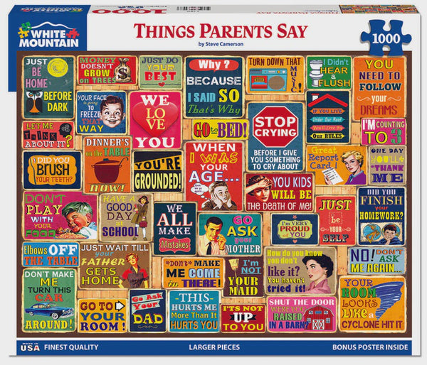 1000 pc Puzzle - Things Parents Say