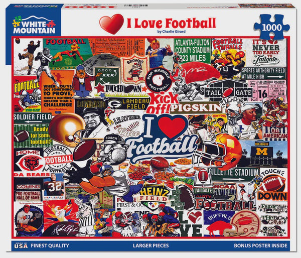 1000 pc Puzzle - I Love Football