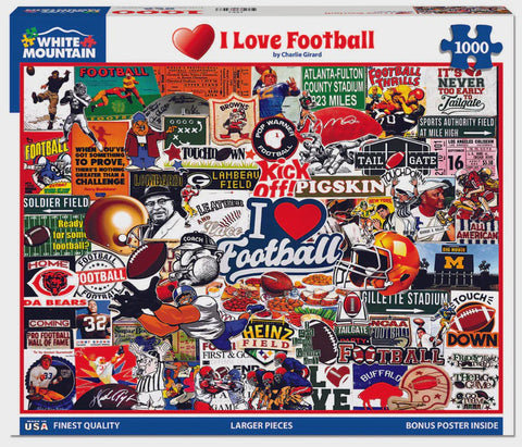 1000 pc Puzzle - I Love Football