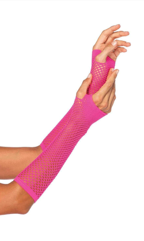 Triangle Net Fingerless Glove - Pink