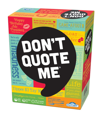 Don’t Quote Me