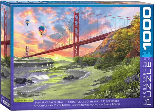 1000 Piece Puzzle-Sunset at Baker Beach
