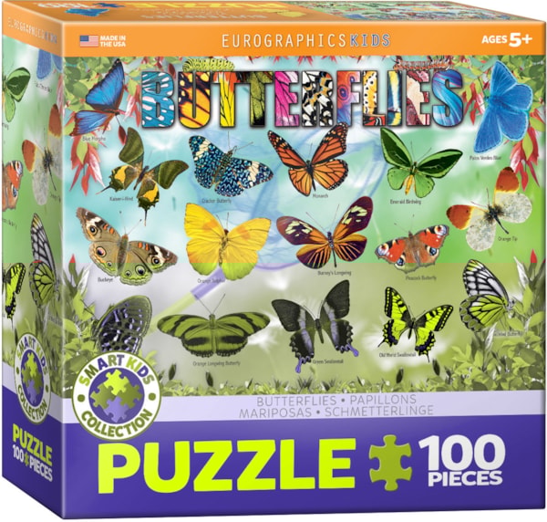 Garden Butterflies 100 Piece Puzzle