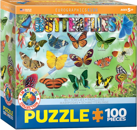Garden Butterflies 100 Piece Puzzle