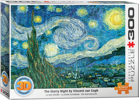 300 Piece Puzzle-3-D Starry Night