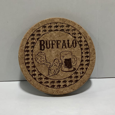 Cork Coaster - Buffalo Wings & Beer