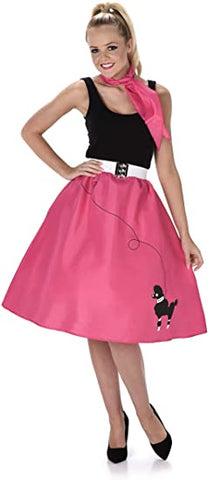 Dark Pink Poodle Skirt
