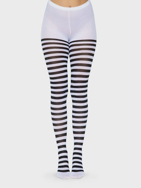 Striped Nylon - White/Black