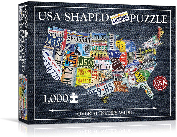 USA Shaped License Puzzle