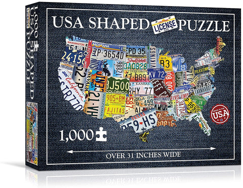 USA Shaped License Puzzle