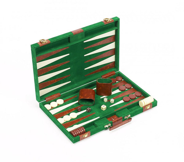 Lexington Avenue Backgammon Set - Green 15"