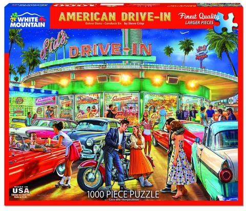 1000 pc Puzzle - American Drive-In