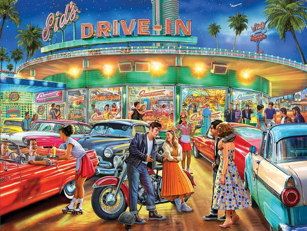 1000 pc Puzzle - American Drive-In