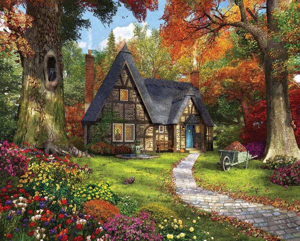 1000 Piece Jigsaw Puzzle — Autumn Cottage