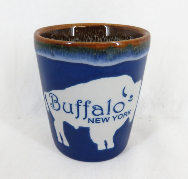 Blue Drip  Buffalo Shot Glass