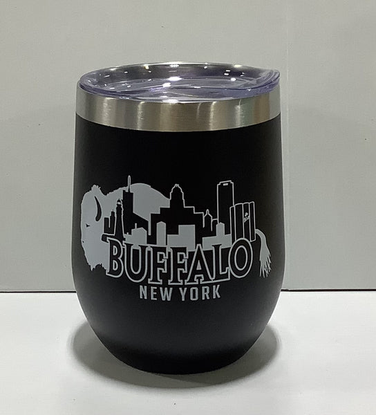Buffalo NY Wine Thermo - Black