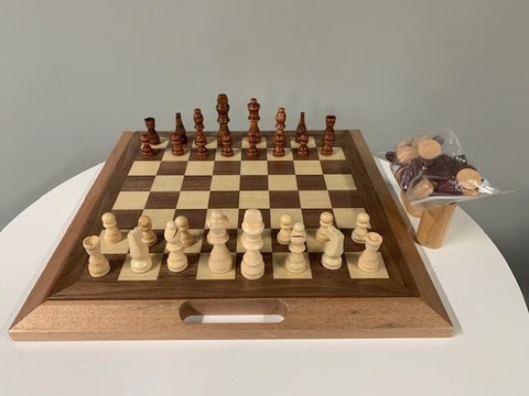3 in 1 Wooden Chess Set - CGS5