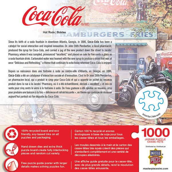 1000 Piece Jigsaw Puzzle-  Coca Cola-Hot Rods