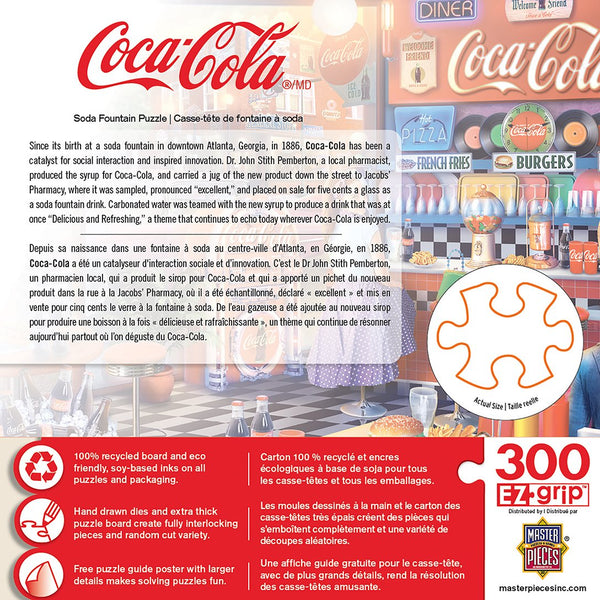 Coca-Cola Soda Fountain Puzzle - 300 Pieces EZ Grip