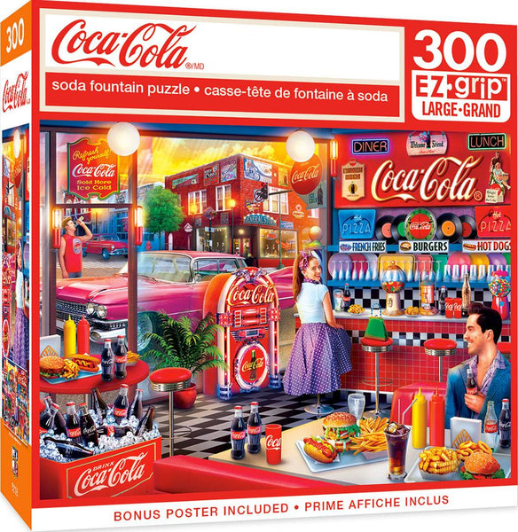 Coca-Cola Soda Fountain Puzzle - 300 Pieces EZ Grip