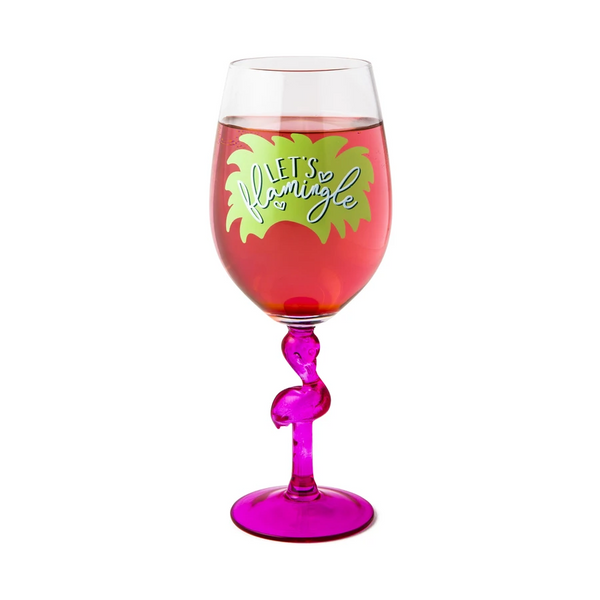 Flamingo Wine Glass