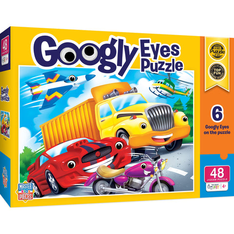 48 pc Puzzle - Googly Eyes - Vehicles