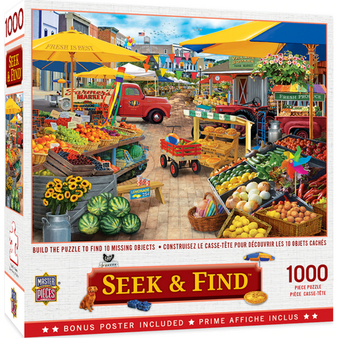 1000 Piece Jigsaw Puzzle  Market Square Seek & Find