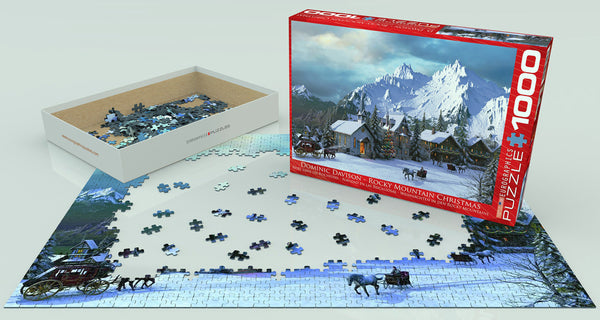 1000 Piece Jigsaw Puzzle -Rocky Mountain Christmas